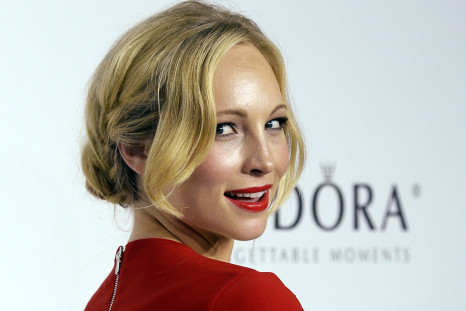 Actress Candice Accola arrives at The Hollywood Reporter's Emmy party in West Hollywood, California,  September 19, 2013.