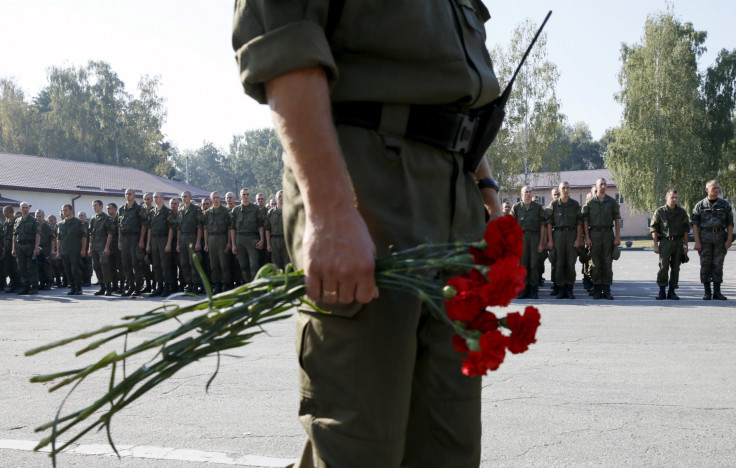 A member of Ukraine's National Guard