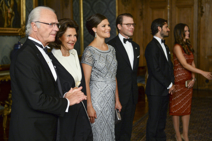 [11:21] Sweden's King Carl XVI Gustaf, Queen Silvia, Crown Princess Victoria, Prince Daniel, Prince Carl Philip and Princess Sofia receive guests at the annual 'Sweden Dinner' at the Royal Palace 