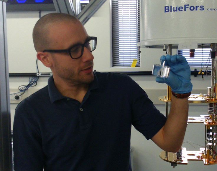 Doctor Parker with the cryogenic sapphire oscillator