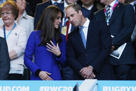 [08:02] Britain's Prince William and Catherine, Duchess of Cambridge watch the opening ceremony of Rugby World Cup 2015 
