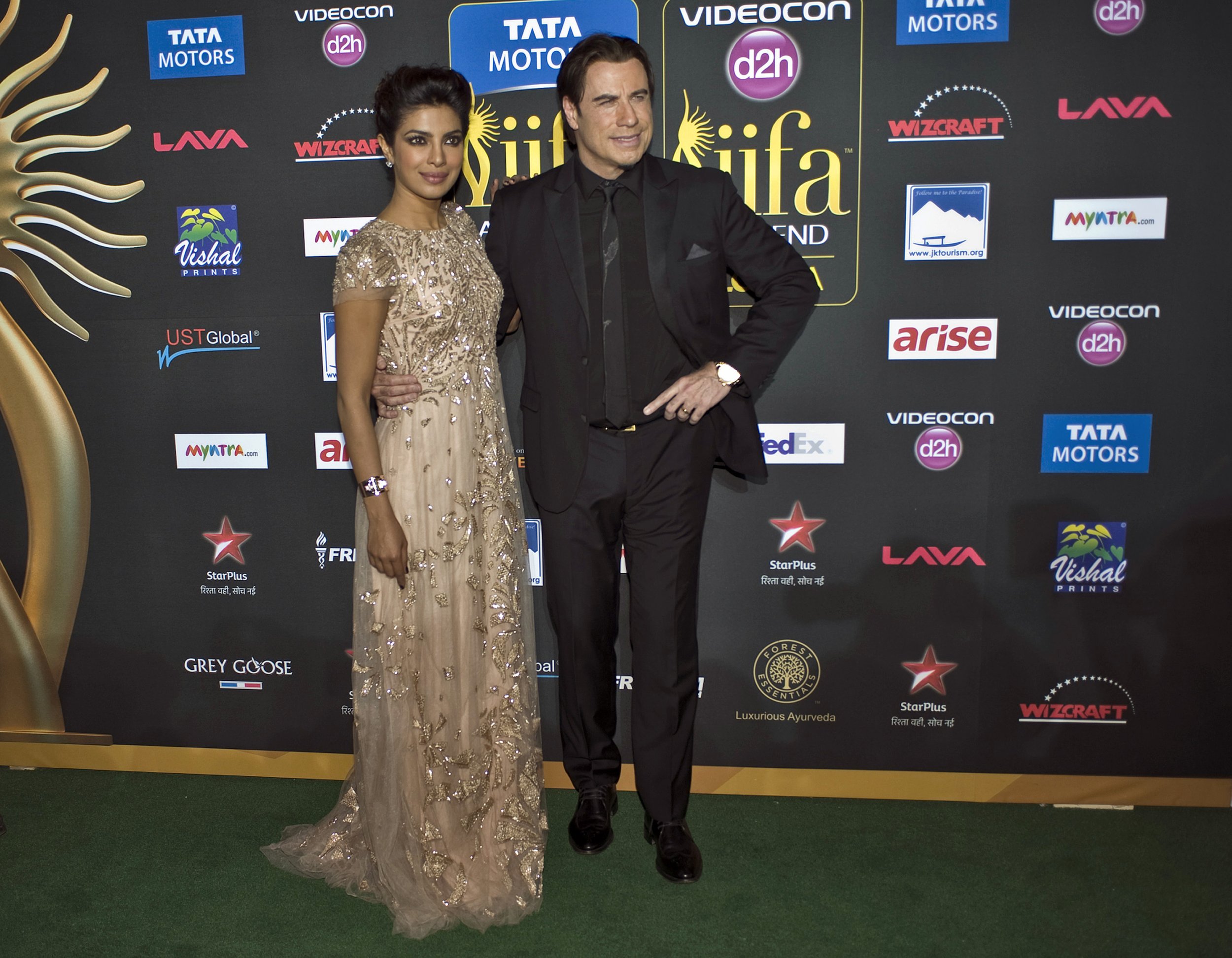 Priyanka Chopra and John Travolta