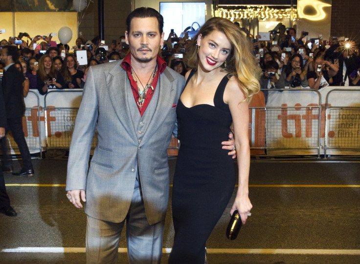Johnny Depp and his wife Amber Heard
