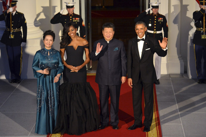 US President Barack Obama and Michelle Obama with Chinese President Xi Jinping and Madame Peng Liyuan 