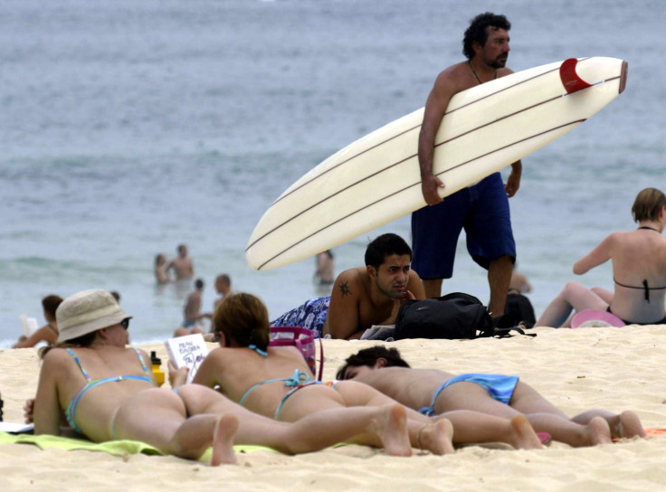 Beachgoers in Australia