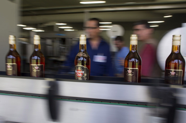 Bottles of Havana Club rum are seen on a production line at the Havana Club Distillery in San Jose de las Lajas, Cuba, May 12, 2015. Picture taken May 12, 2015.