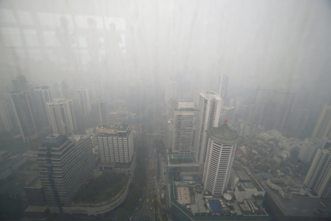 Haze-shrouded Singapore 