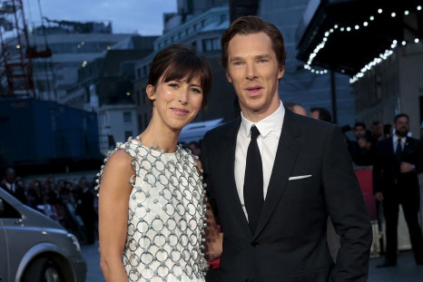 [10:18] Cast member Benedict Cumberbatch and his wife Sophie Hunter arrive for the British premiere of the film 'Black Mass' in London