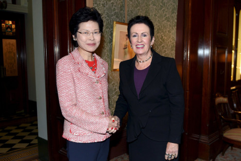 Carrie Lam and Clover Moore