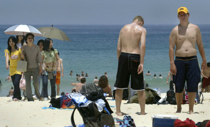 Tourists at the beach