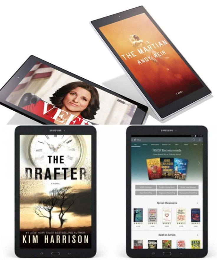 Kindle Fire 10 (above) and Samsung Galaxy Tab E Nook