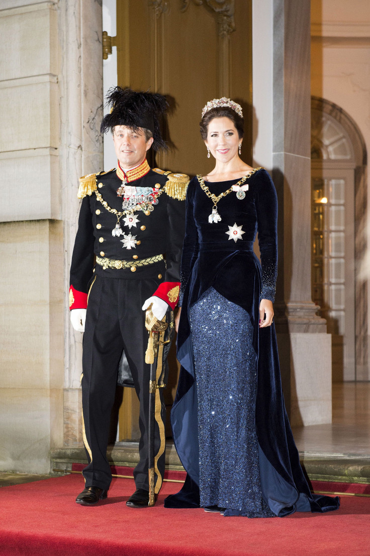 Danish Crown Prince Frederik and Crown Princess Mary arrive at the New Year's reception at the royal palace Amalienborg in Copenhagen 