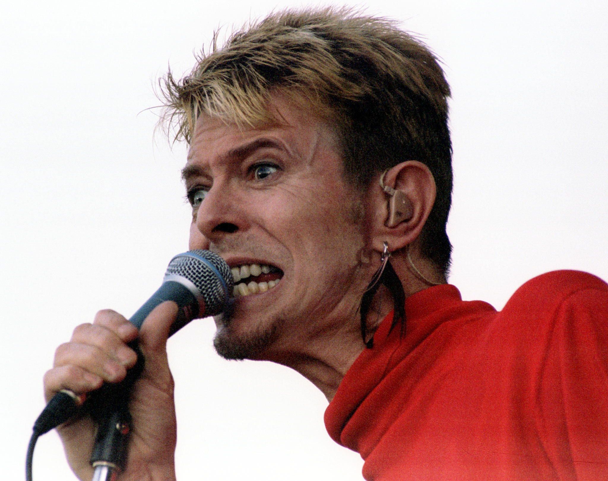 Pop singer David Bowie performs at the music festival Out In The Green in Frauenfeld