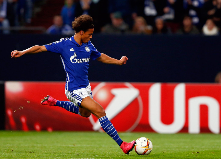 Leroy Sane Schalke 04 scores a goal against Sparta Prague during their Europa League group K soccer match 