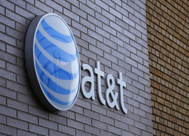 An AT&T sign is shown on a building in downtown San Diego, California March 18, 2014.
