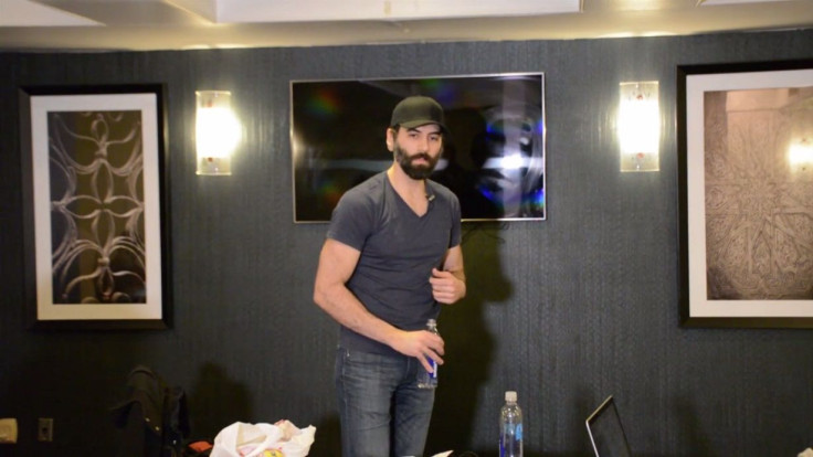 Daryush "Roosh V" Valizadeh talks to reporters during a press conference in Washington, DC, on Saturday, Feb. 6, 2016.