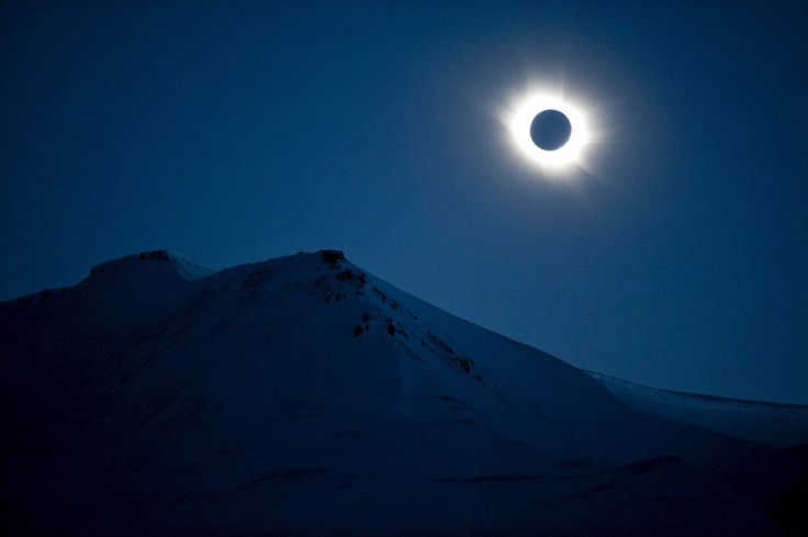 A total solar eclipse is seen in Longyearbyen on Svalbard March 20, 2015.