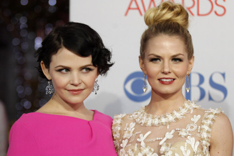 Actresses Ginnifer Goodwin (L) and Jennifer Morrison, from television series "Once Upon a Time