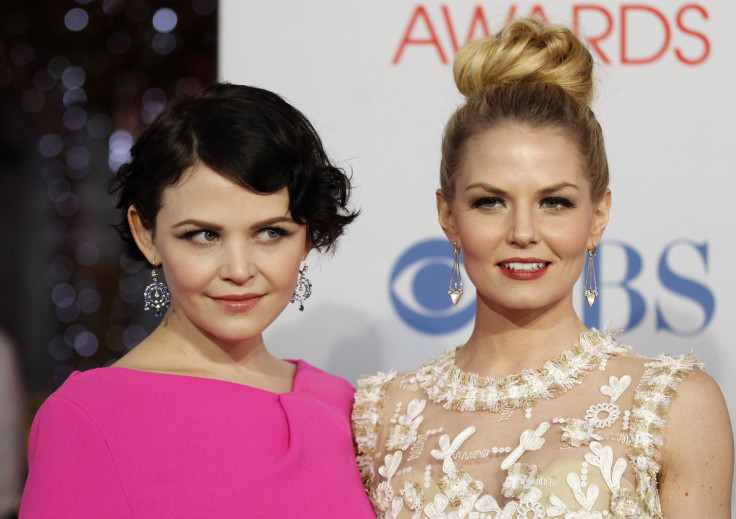 Actresses Ginnifer Goodwin (L) and Jennifer Morrison, from television series "Once Upon a Time