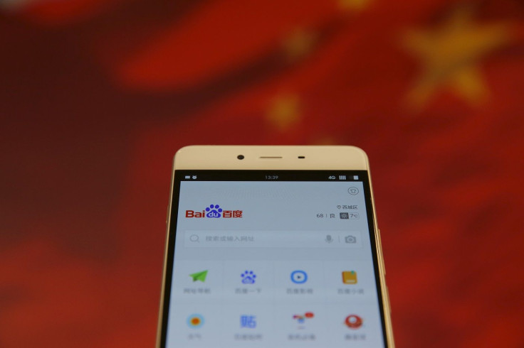A smartphone with an Android operating system and the Baidu Browser application is seen in this picture illustration taken February 22, 2016.