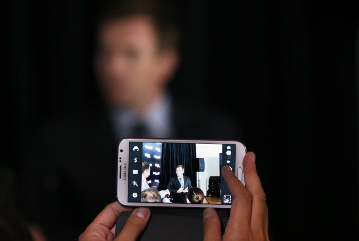 A member of the audience takes a photograph using their Samsung smartphone of Scottish actor Ewan McGregor during a promotional launch in Sydney May 1, 2013. 