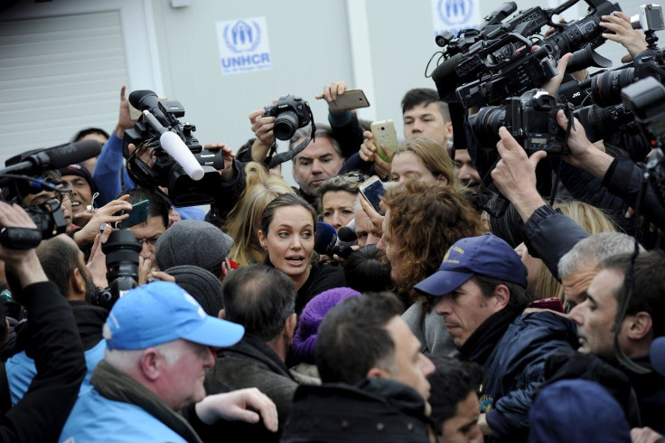 United Nations High Commissioner for Refugees (UNHCR) Special Envoy Angelina Jolie visits a shelter for refugees and migrants at the port of Piraeus, near Athens, Greece,  March 16,  2016.