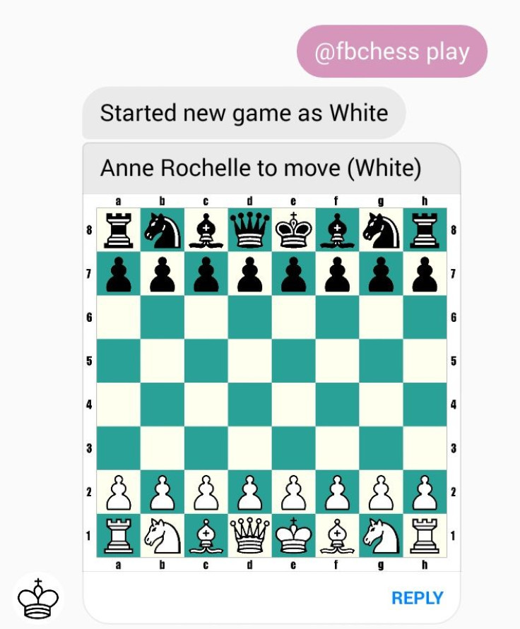 Hidden chess game on Facebook Messenger