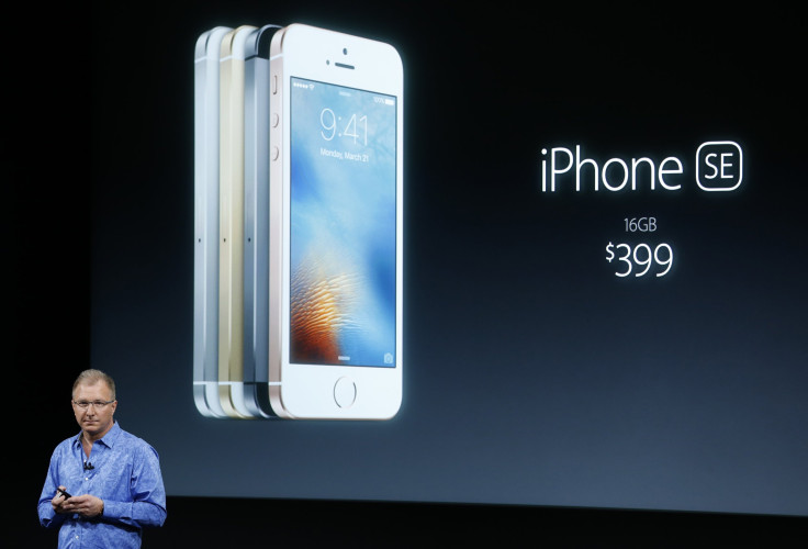 Apple Vice President Greg Joswiak introduces the iPhone SE during an event at the Apple headquarters in Cupertino, California March 21, 2016. 