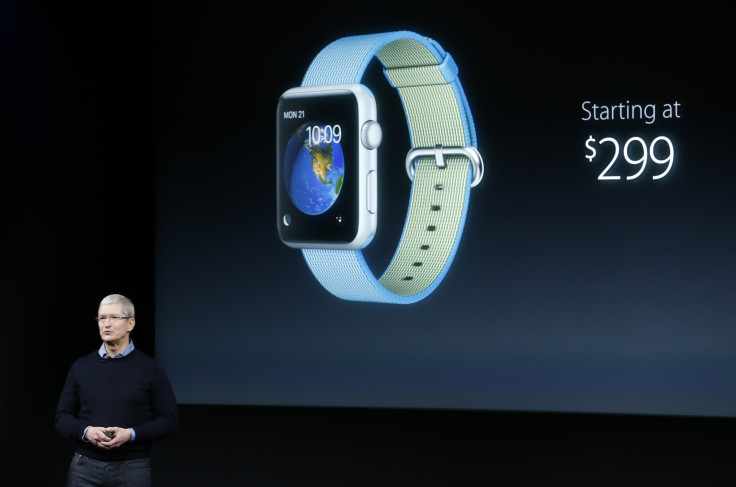 Apple CEO Tim Cook speaks about the iWatch during an event at the Apple headquarters in Cupertino, California March 21, 2016. 