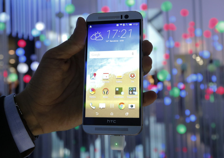 The new HTC One M9 smarphone is displayed during the Mobile World Congress in Barcelona March 3, 2015. 