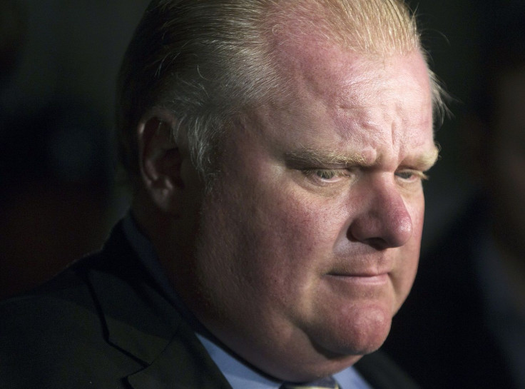 Mayor Rob Ford visits the Toronto Eaton Centre shopping mall where a shooting took place, in Toronto June 2, 2012.