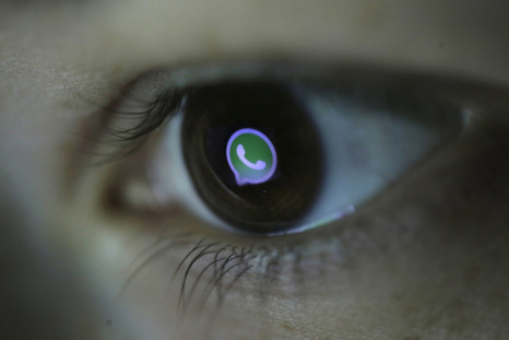 A picture illustration shows Whatsapp's logo reflected in a person's eye, in central Bosnian town of Zenica, March 13, 2015. 