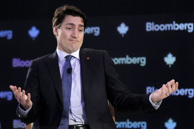 Canadian Prime Minister Justin Trudeau gestures during an interview with Bloomberg television in New York March 17, 2016. 