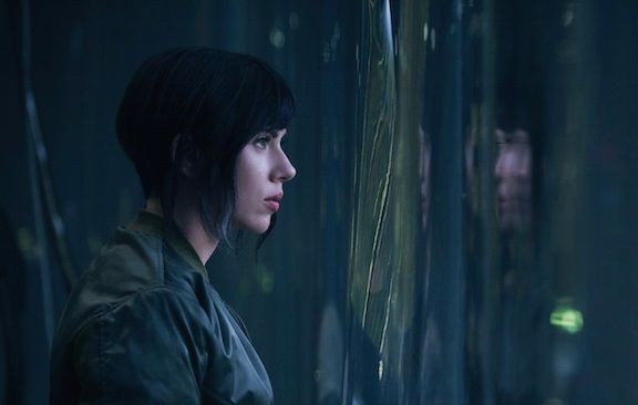 Scarlett Johansson as Motoko Kusanagi in "Ghost in the Shell" live action film