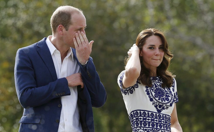 Britain's Prince William and his wife Catherine, the Duchess of Cambridge, visit the Taj Mahal in Agra, India, April 16, 2016.