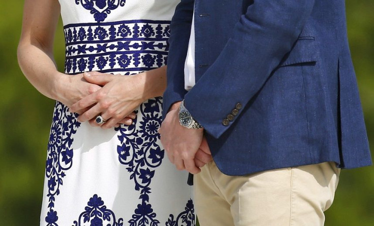 Britain's Prince William and his wife Catherine, the Duchess of Cambridge, visit the Taj Mahal in Agra, India, April 16, 2016. 