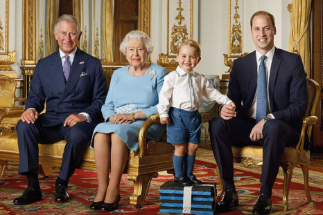 Prince Charles, Queen Elizabeth II, Prince George and Prince William