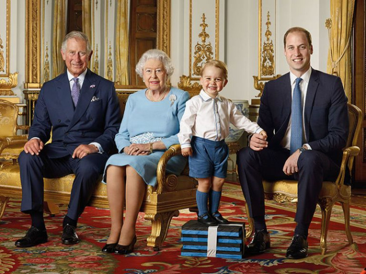 Prince Charles, Queen Elizabeth II, Prince George and Prince William