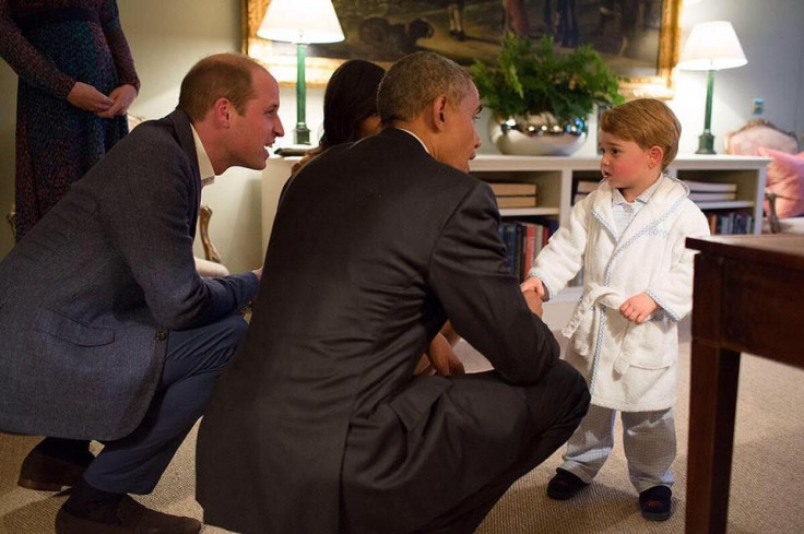 President Obama meets Prince George