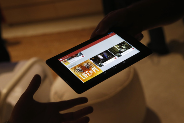 The new Nexus 7 tablet is demonstrated during a Google event at Dogpatch Studio in San Francisco, California, July 24, 2013. 