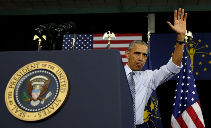 U.S. President Barack Obama waves after speaking about the economy during a visit to Concord Community High School in Elkhart, Indiana, U.S. June 1, 2016.