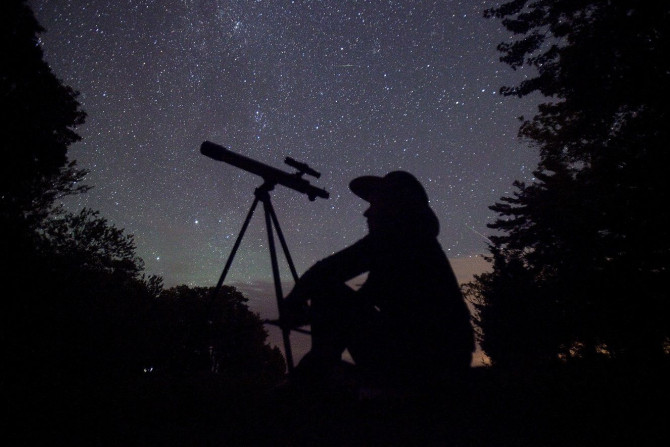 A stargazer waits for the Perseid meteor shower to begin near Bobcaygeon, Ontario, August 12, 2015. Picture taken August 12, 2015.