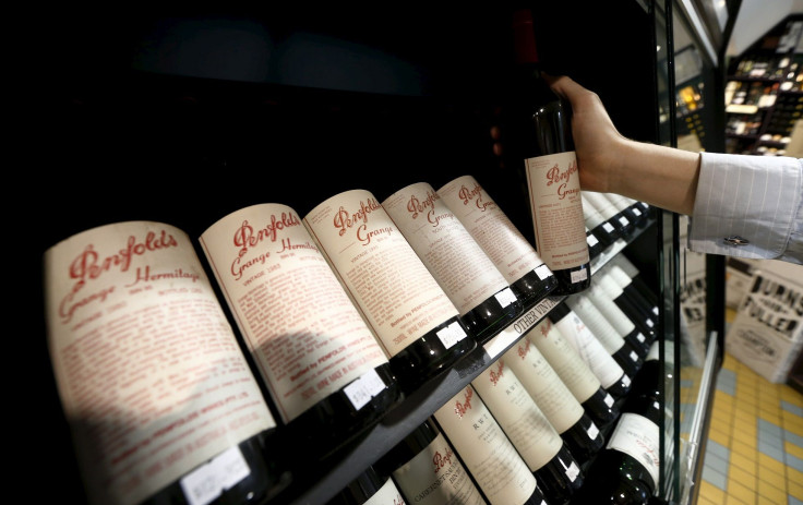 A bottle of Penfolds Grange wine, one of the brands from the Treasury Wines group, is selected at a Sydney boutique wine store, February 15, 2016.
