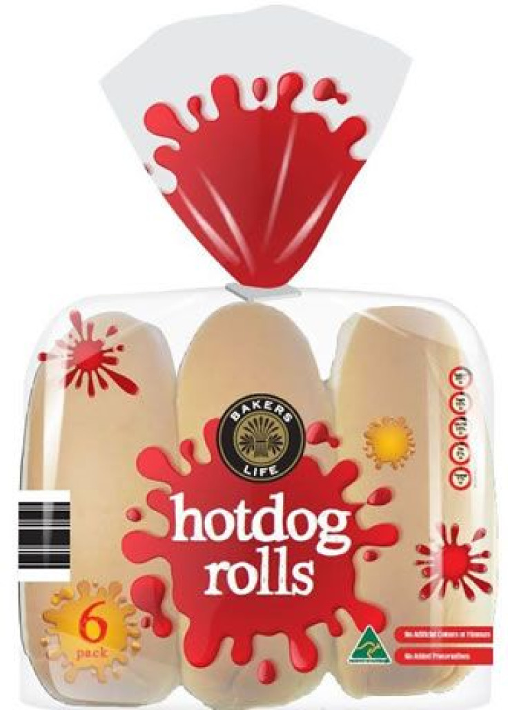 Bakers Life Hot Dog Rolls sold at ALDI stores