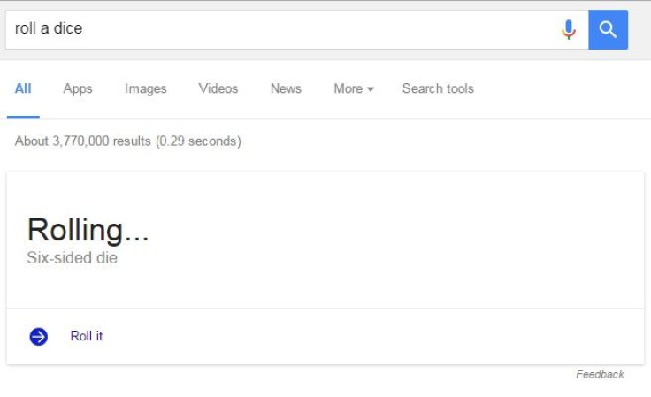 google roll a dice