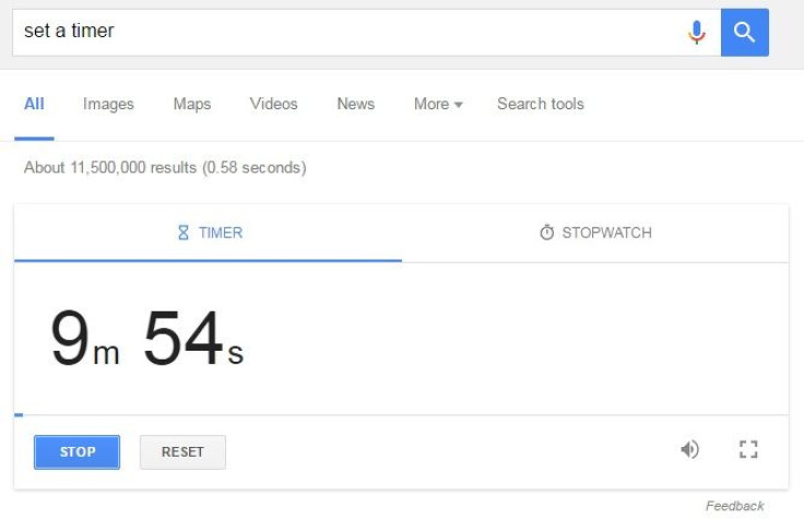 google set a timer