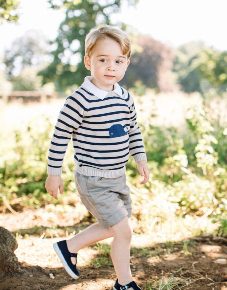 Britain's Prince George is seen in this photograph taken at his home in Norfolk in mid-July, and released by Kensington Palace to mark his third birthday, in London, Britain July 22, 2016.