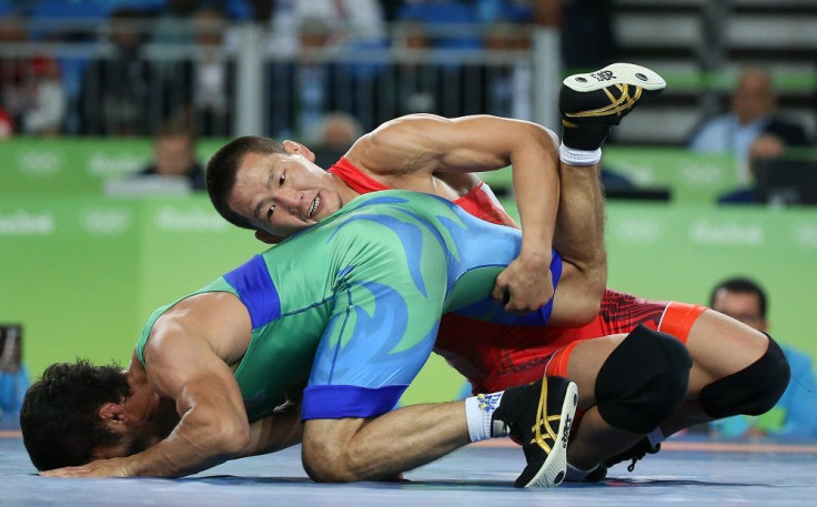 Mongolian & Uzbek Wrestlers