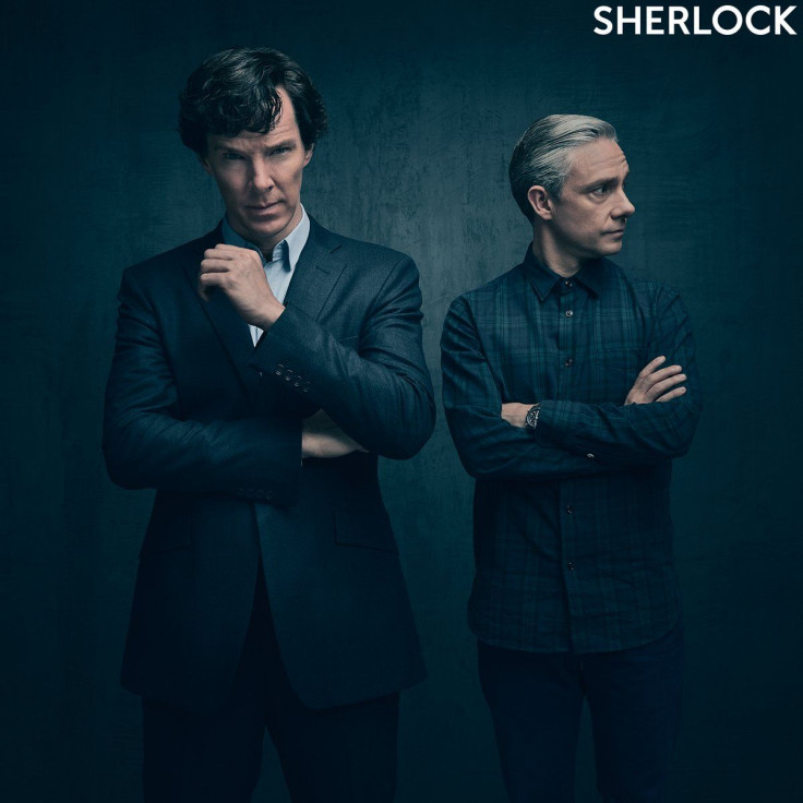 Benedict Cumberbatch as Sherlock and Martin Freeman as Watson in "Sherlock" season 4