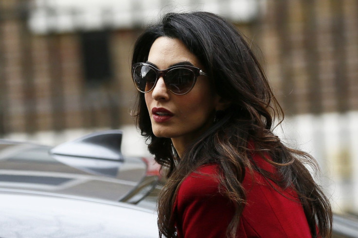 Lawyer Amal Clooney arrives at a news conference for Mohamed Nasheed, in central London, Britain January 25, 2016.